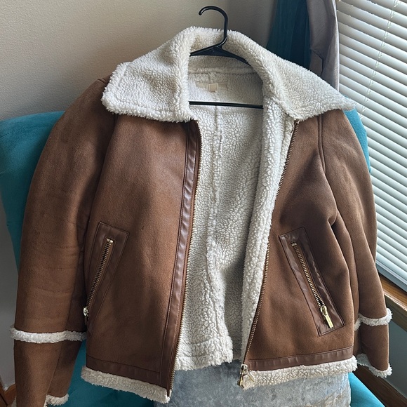 Michael Kors Jackets & Blazers - Michael Kors Cream Shearling Jacket